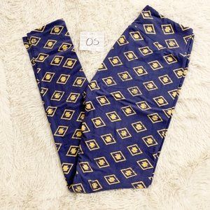 SOLD❗️LuLaRoe Leggings OS Blue Yellow Diamond Geometric One Size